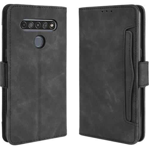 For LG K61 Multi-card slot Leather Book Flip Design Wallet Case Soft Cover For LG K61 K 61