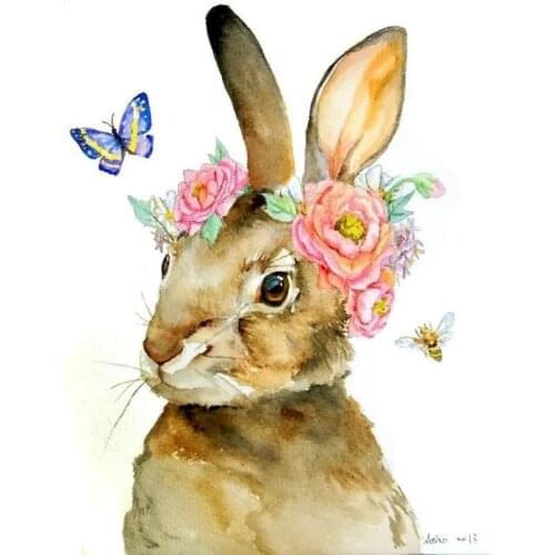 RUOPOTY Acrylic Diy Painting By Numbers Animals Kits Picture Canvas By Numbers Robbit Modern Wall Art For Home Decor Artwork Diy