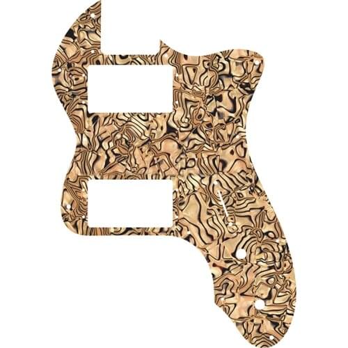 For Classic Series '72 Telecaster Tele Thinline Guitar pickguard Scratch Plate With Wide Range Humbucker Pickups, brown Pearl