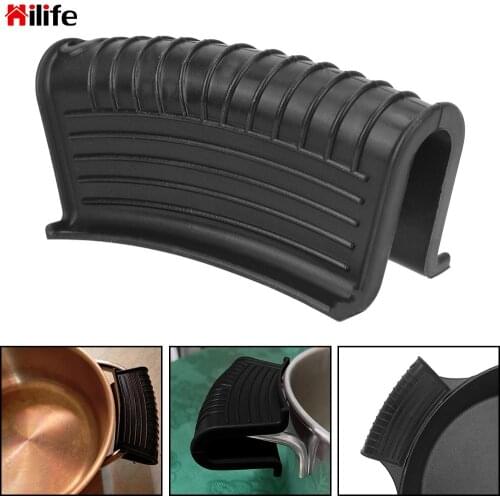 Anti-Hot Gloves Heat Resistant Cover Silicone Cookware Protective Cover Anti-skid Lid Holder Anti-scald Pot Handle Grip