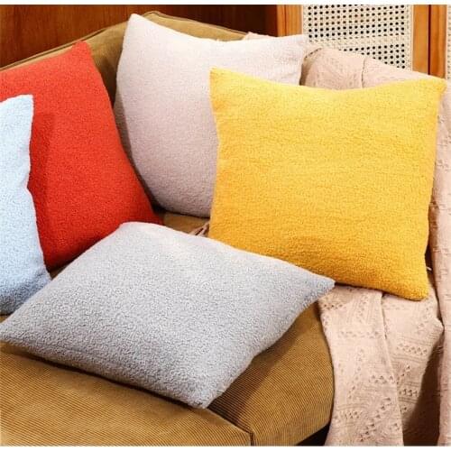 New Decorative Pillowcase Cushion Cover Solid Color Pillow Cover Throw Pillowcases For Sofa Chair Seat Decorative