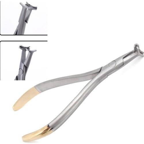 Dental Orthodontic instruments Lingual Wire NiTi Cinch Back Plier with TC 1/3 Golden Handle orthodontic plier tool max for 0.7mm