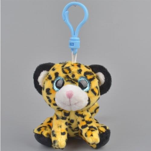 10cm Panther Pendant Plush Dolls Cartoon Leopard Plush Toy Keychain Bag Pendant for Girls Children Gifts