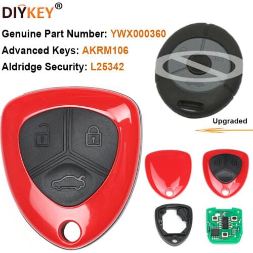 KEYECU 3B 433MHz Upgraded Remote Key Fob for Rover 25 45 Streetwise MG TF ZR ZS -YWX000360