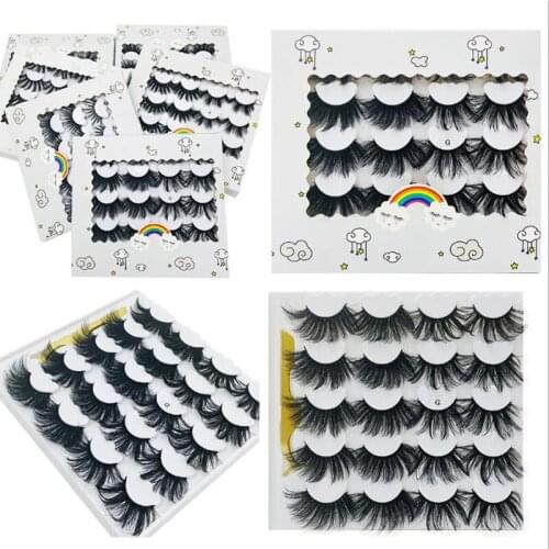 10-25mm 3D Mink Lashes False Eyelashes Fluffy Thick Cross Dramatic Eyelashes Eye Lashes Reusable Wispy Eyelash Extension Make up