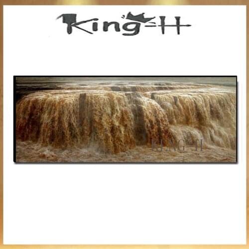 Hand-painted realistic original Yellow River oil painting on the canvas wall collection of art frameless painting decoration