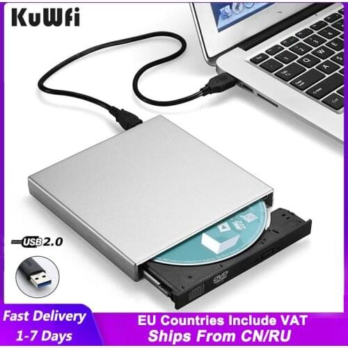 USB 2.0 DVD-ROM Drive CD RW CD-ROM Player External DVD Drive Recorder Portable for Macbook Laptop Computer pc Windows 7/8