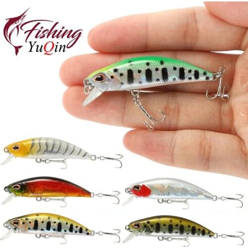 1PCS Minnow Fishing Lure 3D Eyes 50mm 5g Plastic Hard Bait Artificial Lures Wobbler Crankbait Winter Sea Fishing Bass Tackle