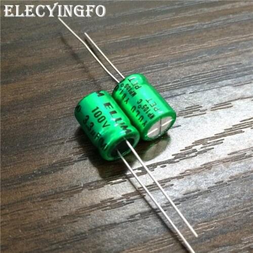 10pcs 3.3uF 100V3.3UF ELUM NP 8x11.5mm 100V3.3uF Bipolar Aluminum Electrolytic Capacitor
