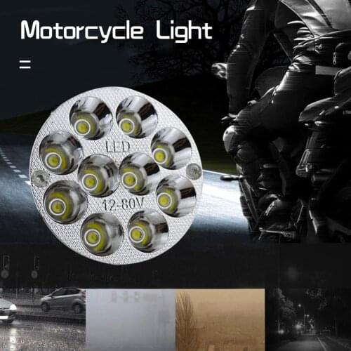 6/10/12 LED Motorcycle LED Headlight Far Near Light Electric Car Built-in Spotlight Universal for Car Light Motor Bike Headlight