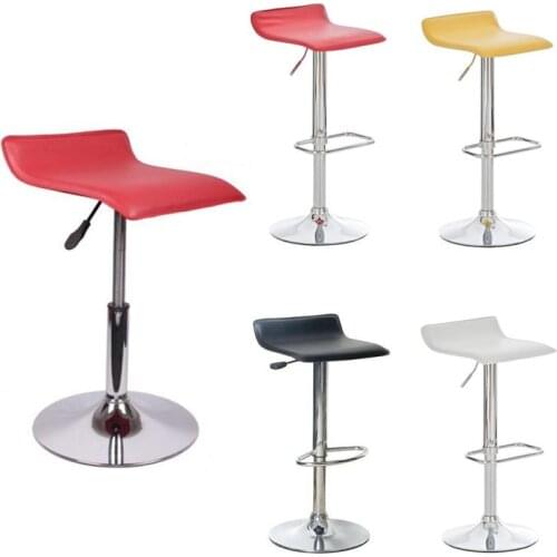 2PCS/Set European-style Square Board Bar Chairs Soft PU Leather Adjustable Kitchen Chairs With Footrest BarStools Funiture HWC