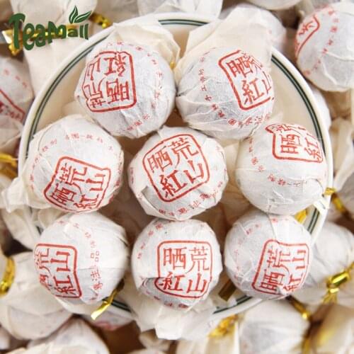 2020/2021 Yunnan Black Chinese Tea Luzhou Type Dianhong Dragon Pearl "Barren Mountain Shai Hong" Black Chinese Tea Tuocha 100g