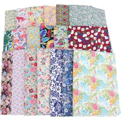 50x148CM Floral Prints Cotton Poplin Fabrics Sewing Patchwork Tissu for DIY Children Clothes Dolls Handmade Accessories by meter