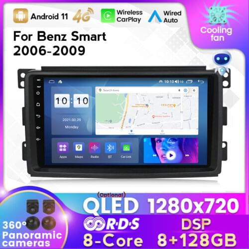 MEKEDE 4G LTE 1280X720 IPS Android Car Radio Multimedia Video Player For Smart Fortwo W451 2006~2009 2DIN Navigation GPS 2 din