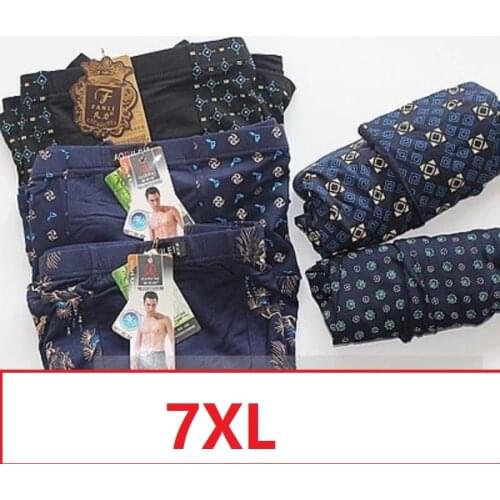 7XL Plus size mens 95%bamboo fiber boxers shorts mens boxers ,,trunk boxer underwear for fat male 5pcs/lot