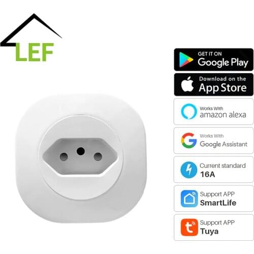 Brazil Mini Wifi Smart Plug CH Smart 16A Socket Switch Tuya APP Voice Control Enchufe Inteligente Wifi BR Plug