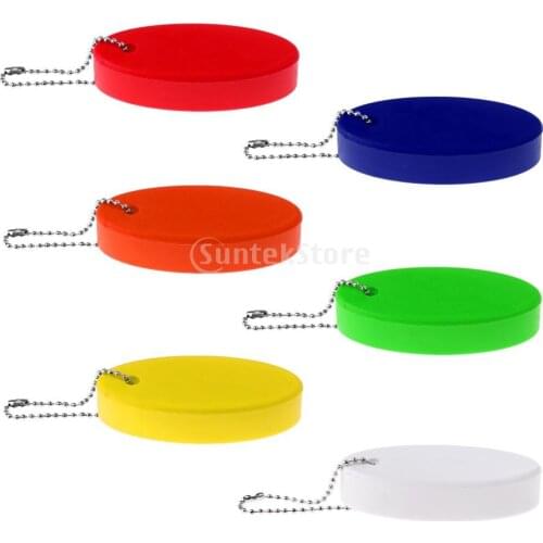 Portable Lightweight Safety Marine Water Floating Foam Oval Keychain Keyring Key Float Key Holder & Stainless Steel Ball Chain
