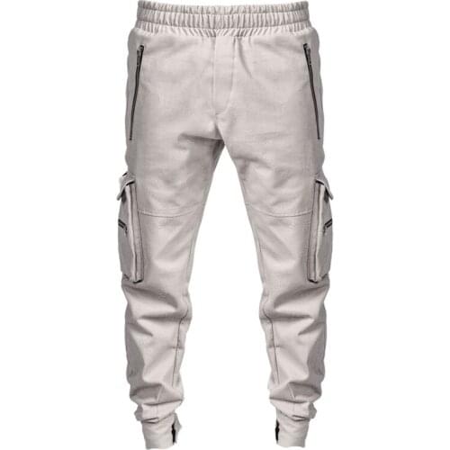 Cargo pants men Harem pants fashion Hip hop zipper pocket joggers men trousers streetwear cotton sweatpants mens work pants