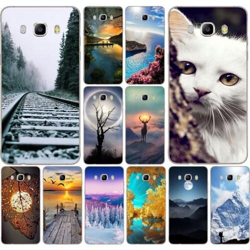 162DD Mountains Bamboo Sea Deer Cat Nature View Case Cover for Samsung Galaxy a3 a5 2017 A6 A8 2018 j3 j5 j7 2016 2017