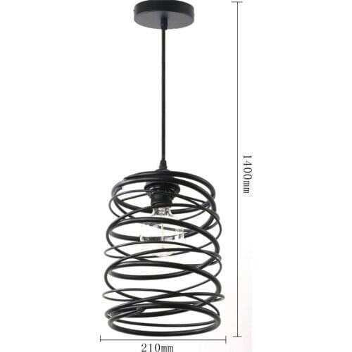 Black Hanging Lamp Industrial Lighting Iron Metal Vintage Lamp E27 220v For Decor Kitchen Light