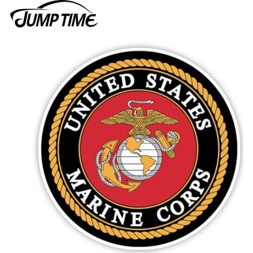 JumpTime 13cmx13cm US Marine Corp Military Sign Vinyl Decal Sticker Car Truck Window Laptop Wall Waterproof Car Accessories