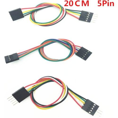 20pcs/lot DuPont Cables 20cm 5pin 2.54MM AWG26 draht Breadboard Jumper Wires Cables for Electronic DIY Starter Kits