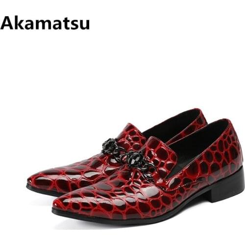 Top quality classic red blue patent leather spring summer dress wedding loafers italian shoes men office shoes chaussure homme