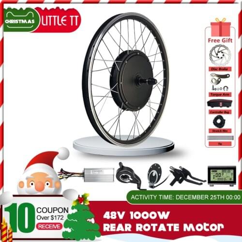 48V1000W Ebike conversion kit 20-28 inch 700C Rear Rotate wheel hub motor wheel for electric bicycle conversion kit