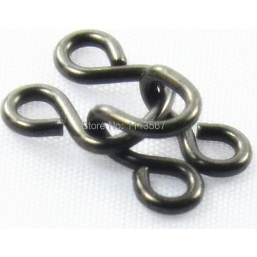 100pieces Craft Black Gun Metal Waist Extender Hooks & Eyes Clasps Button Sewing On Garment Button for Clothes Hooks 16mm NK135