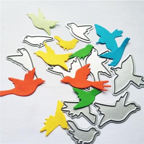9pcs/lot pigeon bird Metal Cutting Dies Stencil for DIY background card Scrapbooking mbossed Paper Stencil Cut Die