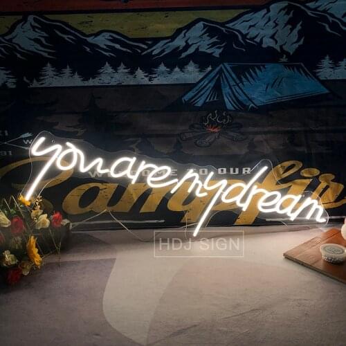 You Are My Dream Custom Letters LED Neon Sign wall Decoration for Home Cafe Store Hotel Background Display neon lights