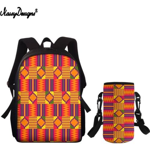 NOISYDESIGNS New Fashion Student Schoolbags Set African Tribe Print School Backpacks for Teen Boys Girls Large Capacity Daypack