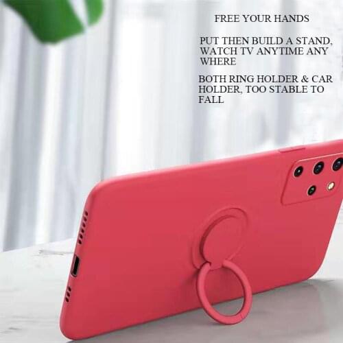 Original tpu liquid Universal ring silicone luxury mobile case for SAMSUNG S20/S20 PLUS/S20 ULTRA