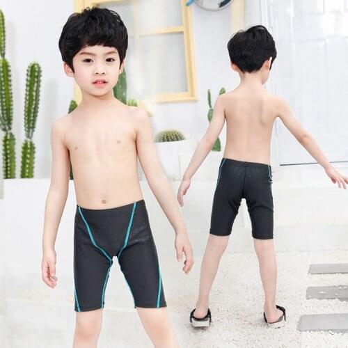 Professional Swimming Trunks Swimwear Kids Boy Black Swim Trunk Toddler Children Beach Short Student Examination Applicable