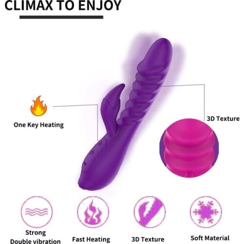 Heating Vagina Massager Vibrator for Woman G Spot Clitor Stimulator Masturbator AV Tongue Dildo Vibrators Female Adult Sex Toys
