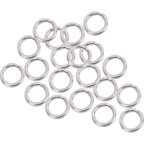TSURINOYA 20PCS Stainless Steel Split Ring Fishing Tackle Fishing Rings for Blank Lures Crankbait Hard Bait Fishing Accessoies