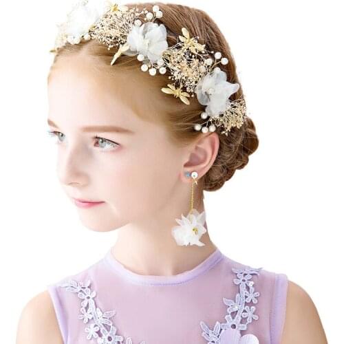 Gorgeous Crystal Princess Girls Tiara Flower Crystal Hair Tiara for Girls Retro Vintage Rhinestone