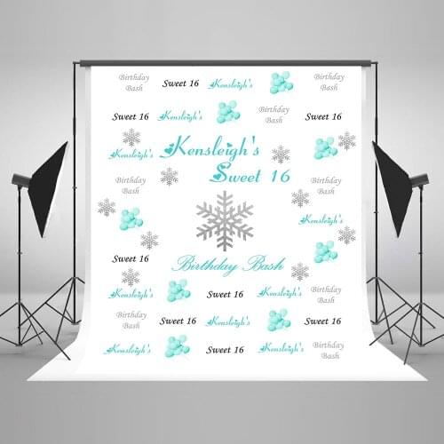 VinylBDS 10x10ft Sweet 16 Birthday Photography Backdrops Princess Girl Custom Photoshoot Background Birthday Backdrop