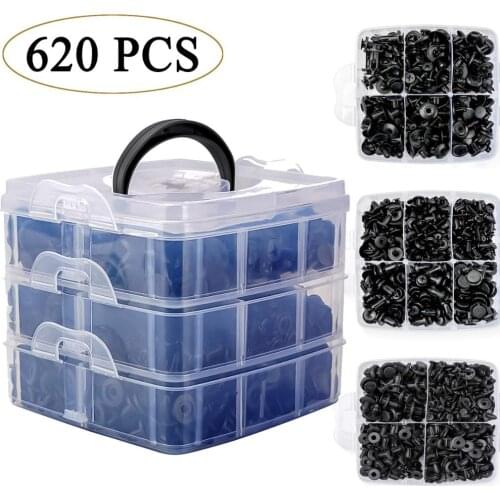 620PCS Bumper Retainer Clips Car Push Plastic Rivets Fastener Kit Popular Sizes Auto Pin Rivets Set Door Trim Panel Fender Clips
