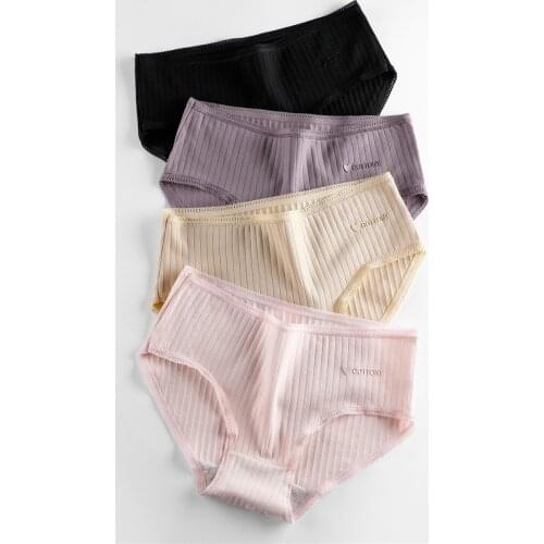 Womens Cotton Panties Underwear Breathable And Sexy Girl Lace Briefs Lingerie