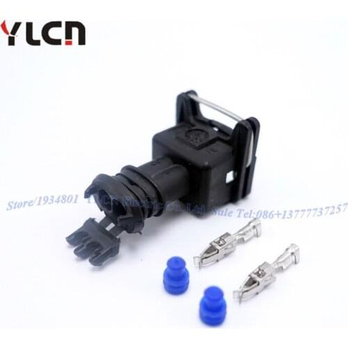 1 Set Kit 2Pin/Way Electrical Fuel Spray Nozzle Connector Waterproof Connector 282189-1