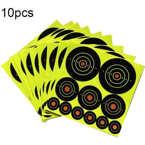 10 Sheets Shooting Target Splash Stickers Self Adhesive Reactivity Firing Shoot Target Aim Patches Accessories For Hunting