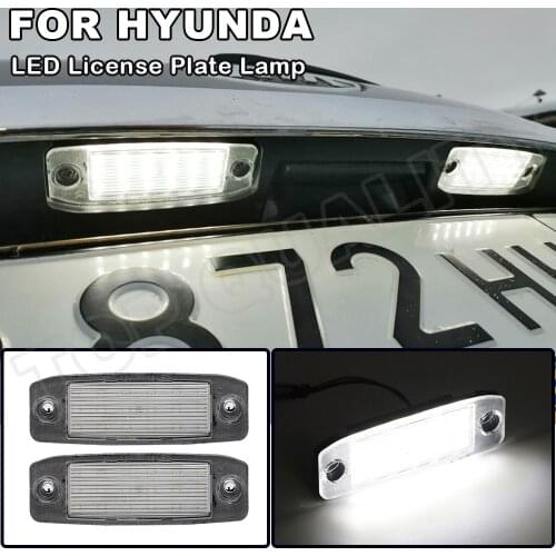 2Pcs LED License Plate Light For Hyundai Tucson 2005-2009 Sonata YF 10MY 10 Kia Sportage 2011-2016 925013W000 Number Plate Lamp