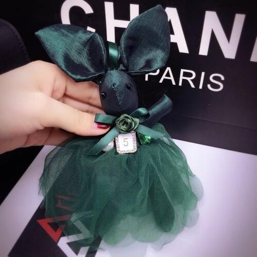 2020 Rabbit Keychain Fluffy Key Chains for Women Bags Pendant Keyring Fashion Kids Easter Gifts