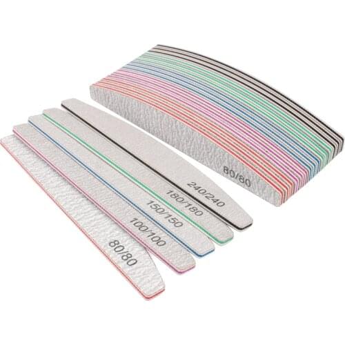 3/5/10Pcs Professional Nail File Buffer Polisher Accesorios Boat Polishing Sanding Buffing 80/100/150/180 Manicure Care Tools