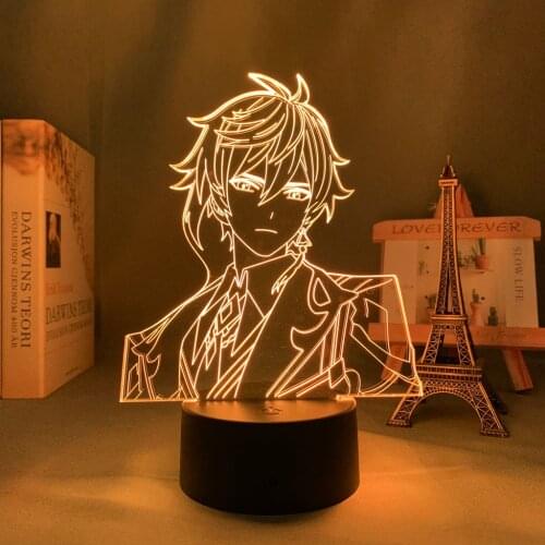 Acrylic Led Lamp Genshin Impact Zhongli Led Night Light Game