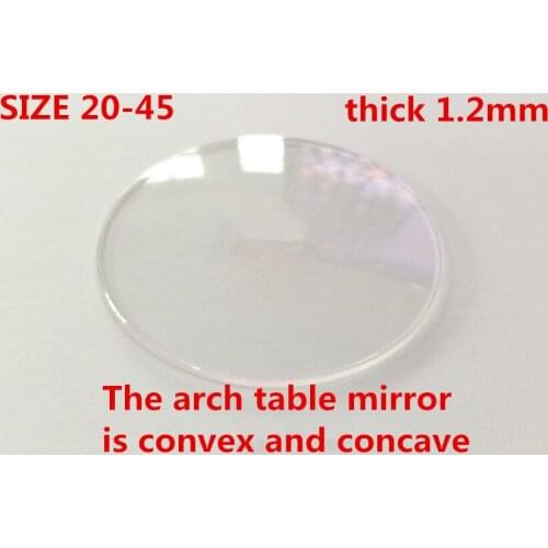Watch accessories arched table mirror double projection outer convex concave watch watch size note 5 pieces price