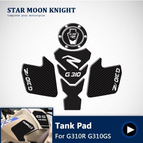 G310GS Motorcycle Accessories Real Tank Pad Gas Fuel Sticker Moto Decal Emblem Protector For BMW G310 GS G310R G 310 R 1 Set