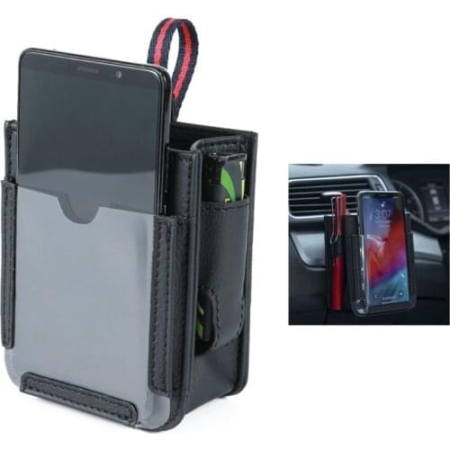 Car Air Vent Mobile Phone Holder Hanging Bag Creative Storage Box for Automotive Interior Accessories