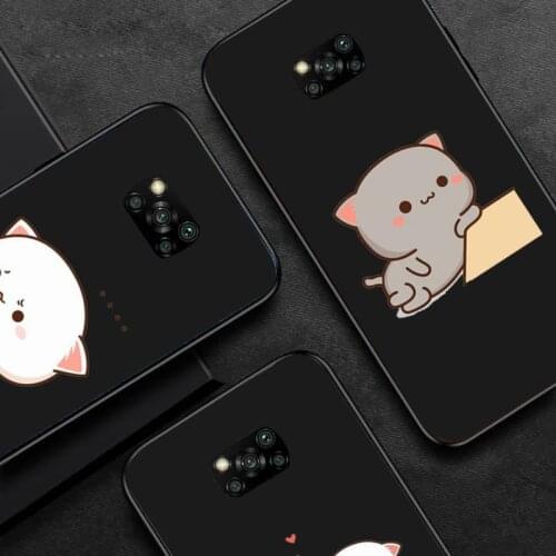 Peach cat Phone Case For Huawei P40 P20 P30 Mate 40 20 10 Lite Pro Nova 5t P Smart 2019